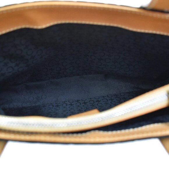 CELINE Logo C Macadam Pattern Hand Tote Bag Suede Leather Black SHW 68KB064 - Picture 9 of 16